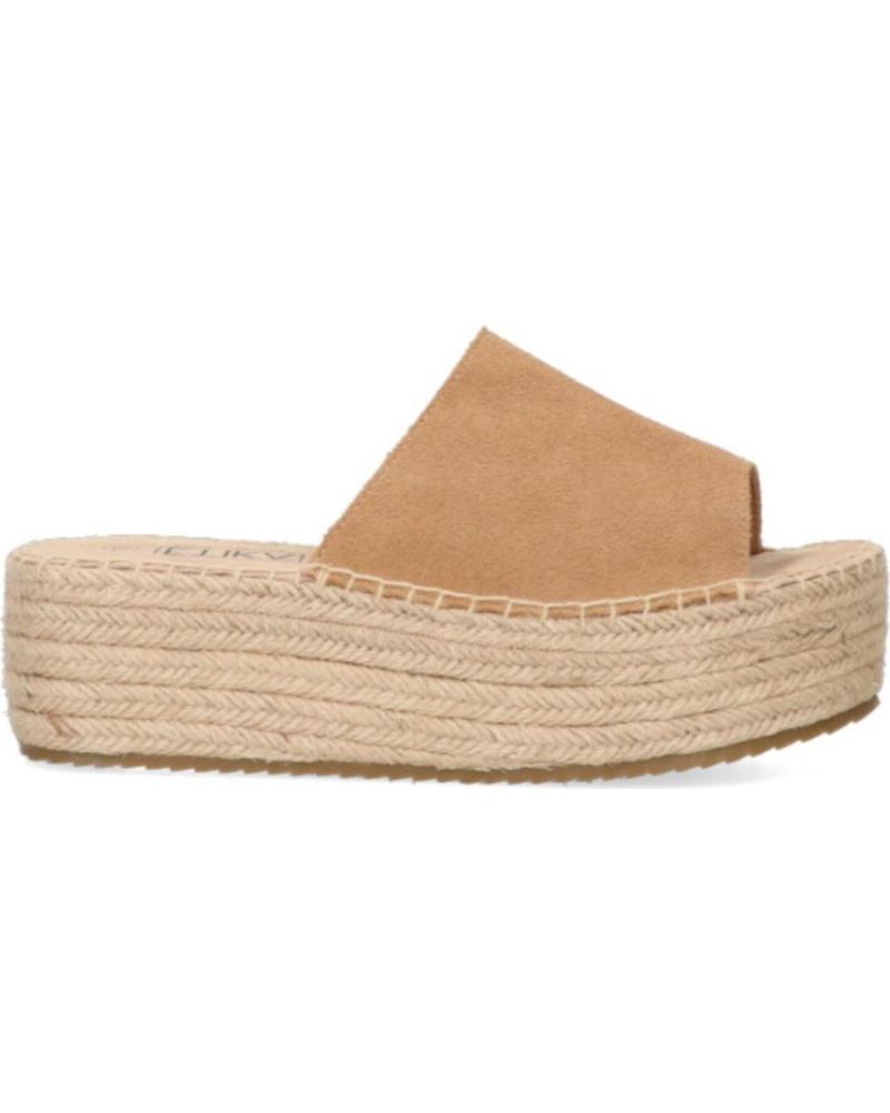 Sandali per Donna ETIKA ZUECO PLATAFORMA PARA MUJER 10010 COLOR CAMEL ARENA