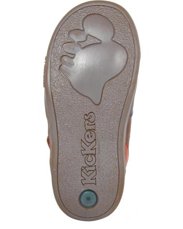 Sapatos de Menino KICKERS 413540-11 TROPICALI CAMEL ORANGE