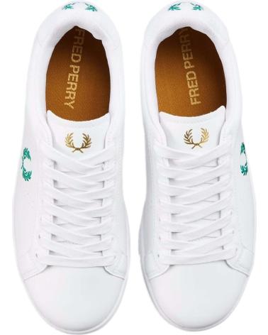 Zapatillas-Deporte-De-Hombre-FRED-PERRY-ZAPATILLAS-LEATHER-TOWELLING-WHITE-FP-GREEN