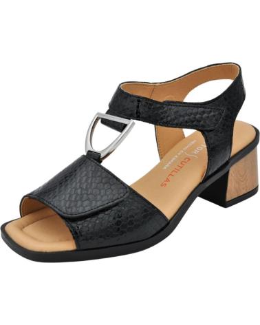 Woman Sandals D`CUTILLAS DOCTOR CUTILLAS - SANDALIAS DE PIEL PARA MUJER TACON GRUES NEGRO