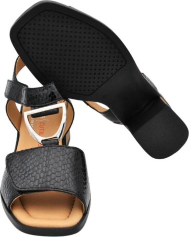 Woman Sandals D`CUTILLAS DOCTOR CUTILLAS - SANDALIAS DE PIEL PARA MUJER TACON GRUES NEGRO