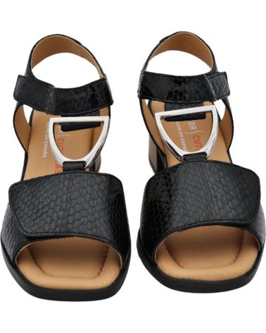Woman Sandals D`CUTILLAS DOCTOR CUTILLAS - SANDALIAS DE PIEL PARA MUJER TACON GRUES NEGRO