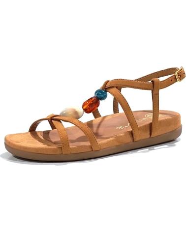 Sandali per Donna UNISA SANDALIA CASUAL DE NOBUK CON CUNA CANELA