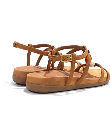 Sandali per Donna UNISA SANDALIA CASUAL DE NOBUK CON CUNA CANELA