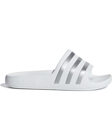 ADIDAS ADILETTE AQUA K F35555 - CHINELOS DE PISCINA BRANCOS E PRATEADOS MULTICOLOR