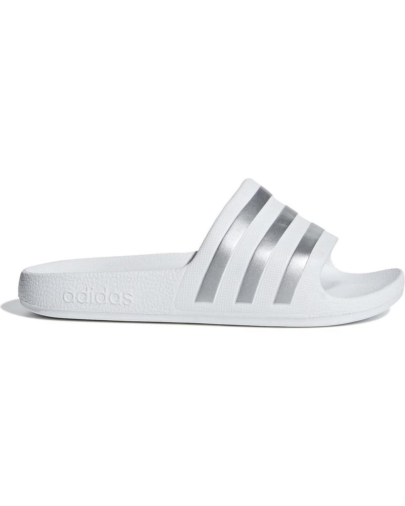 Zapatillas deporte de Niña ADIDAS CHANCLAS ADILETTE AQUA K BLANCO PLASTEADO SILVER FLIP FLOPS  BLANCO