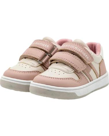 TOMMY HILFIGER SNEAKER T1A9-329551355A295 ROSA MEHRFARBIG MIT KLETTVERSCHLUSS MULTICOLOR