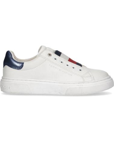 TOMMY HILFIGER LOW-TOP SNEAKER T3A9-32963-1355A473 WEISS MIT BLAUEN DETAILS MULTICOLOR
