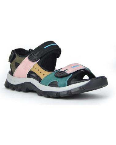 Sandálias de Homem CORONEL TAPIOCCA SANDALIAS DE MUJER T660-6 VERDE-ROSA-BEIG-NEGVERDE-ROSA-BEIG-NEG