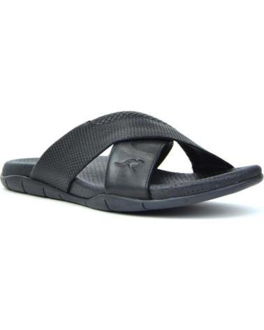 Sandalen für Herren KANGAROOS SANDALIAS DE HOMBRE 515-11 PIEL NEGROPIEL NEGRO