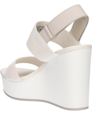 Sandalias de Mujer CALVIN KLEIN YW0YW01479 WEDGE SANDAL WEBBING 0GI CREAMY WHITE-EGGSHELL