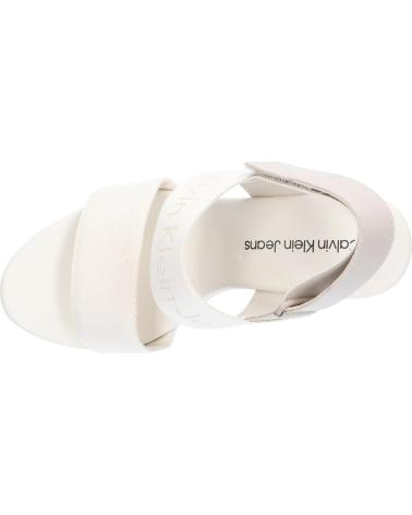 Sandalias de Mujer CALVIN KLEIN YW0YW01479 WEDGE SANDAL WEBBING 0GI CREAMY WHITE-EGGSHELL