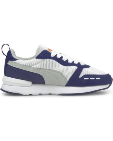 PUMA BASKETS CASUAL R78 JR 373616-14 BLANCHES ET BLEUES BLANCO
