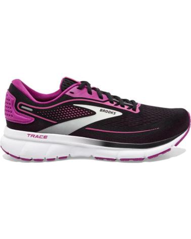Sportivo per Donna BROOKS 1203751B036 TRACE 2 BLACK-FESTIVAL FUCHSIA-PINK FLAMBE