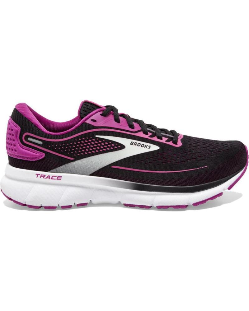 Sportivo per Donna BROOKS 1203751B036 TRACE 2 BLACK-FESTIVAL FUCHSIA-PINK FLAMBE