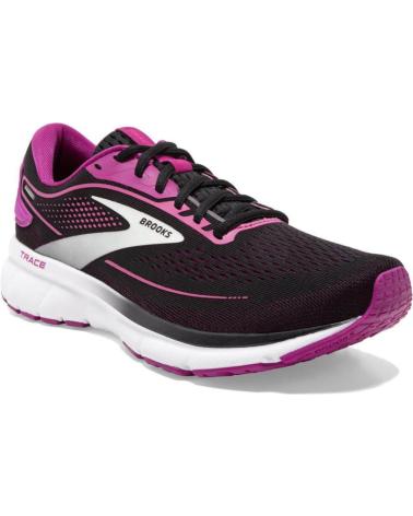 Sportivo per Donna BROOKS 1203751B036 TRACE 2 BLACK-FESTIVAL FUCHSIA-PINK FLAMBE