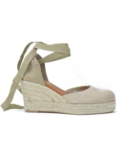 Woman Sandals EL CABALLO ALPARGATAS DE MUJER CB6004-8 ANTE TAUPEANTE TAUPE