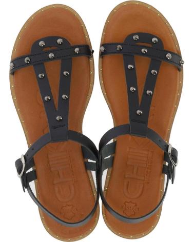 Sandalias de Mujer chika10 ALGARROBA 02 NEGRO-BLACK