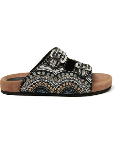 Sandalias de Mujer LAZAMANI SANDALIA DOS HEBILLAS CON CUENTAS BLACK