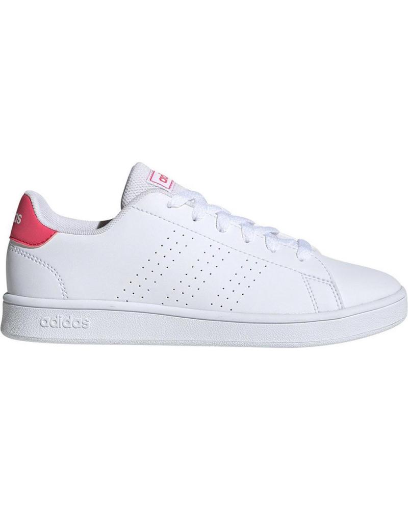 Deportivas de Niña ADIDAS ZAPATILLAS ADVANTAGE K BLANCO ROSA EF0211 BLANCO