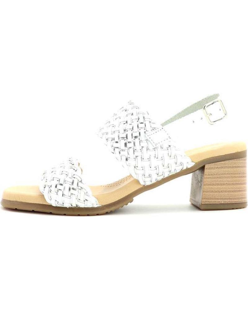 MERISSELL SANDALIA TRENZADA 990 BLANCO - PLATA