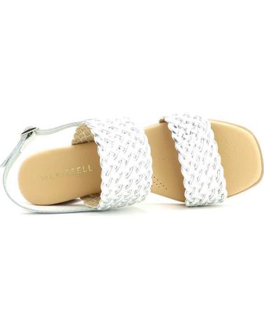 MERISSELL SANDALIA TRENZADA 990 BLANCO - PLATA