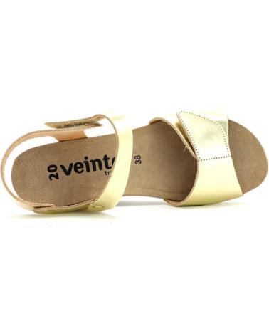 Sandalias de Mujer 20 VEINTE TREND SANDALIA VELCROS ARACELI PLATINO