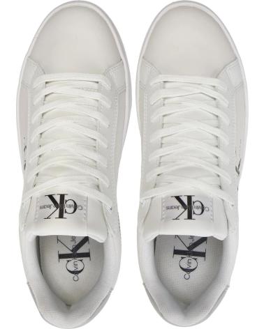 Sportif pour Femme CALVIN KLEIN ZAPATILLAS BOLD PLATF LACE LTH ML MTL BLANCO