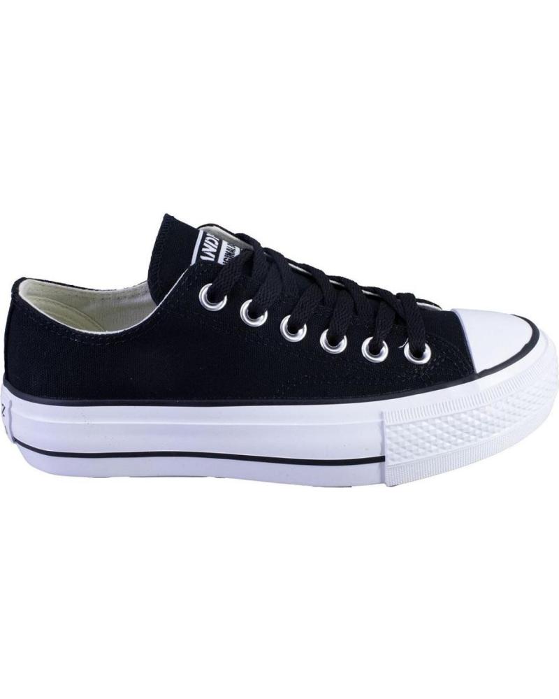 Zapatillas deporte de Mujer andy-z 1001 LONAS DE MUJER NEGRO PLATAFORMA SUELA Y PUNTERA NEGRO