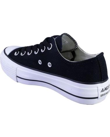 Zapatillas deporte de Mujer andy-z 1001 LONAS DE MUJER NEGRO PLATAFORMA SUELA Y PUNTERA NEGRO