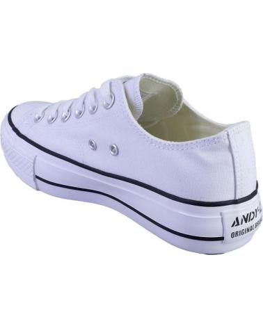 Zapatillas deporte de Mujer andy-z 1001 LONAS DE MUJER BLANCO PLATAFORMA SUELA Y PUNTERA BLANCO