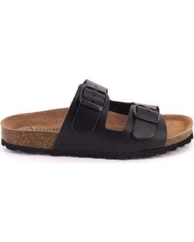 Sandalias de Mujer AUTENTI 11096 ZUECOS O MULES DE MUJER PIEL NEGRO