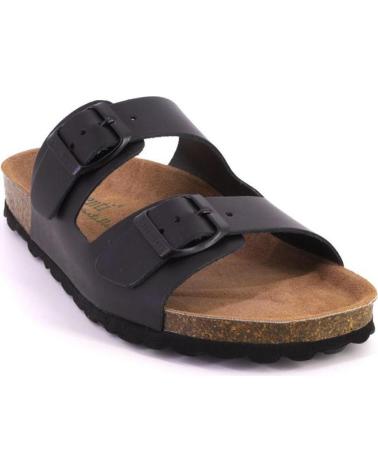 Sandalias de Mujer AUTENTI 11096 ZUECOS O MULES DE MUJER PIEL NEGRO