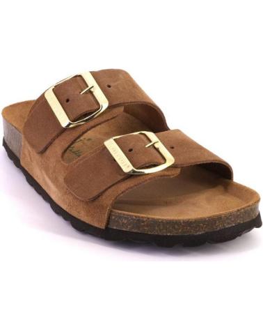 Sandales pour Femme AUTENTI 0747 ZUECOS O MULES DE MUJER ANTE SERRAJE MARRON
