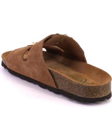 Sandales pour Femme AUTENTI 0747 ZUECOS O MULES DE MUJER ANTE SERRAJE MARRON