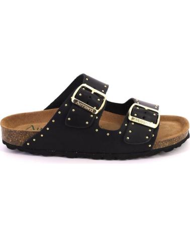 Sandales pour Femme AUTENTI 13843 ZUECOS O MULES DE MUJER PIEL NEGRO