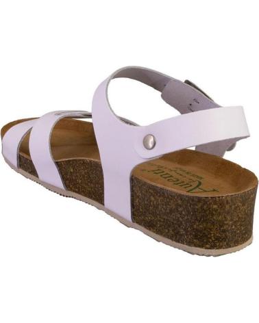 Sandales pour Femme AUTENTI 7656 SANDALIAS DE MUJER PIEL BLANCO