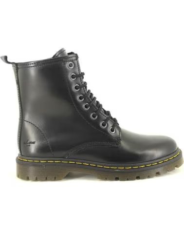 Boots für Damen und Herren otras marcas ALEX BM2454 BOTAS NEGRO PIEL CON LAZOS NEGRO