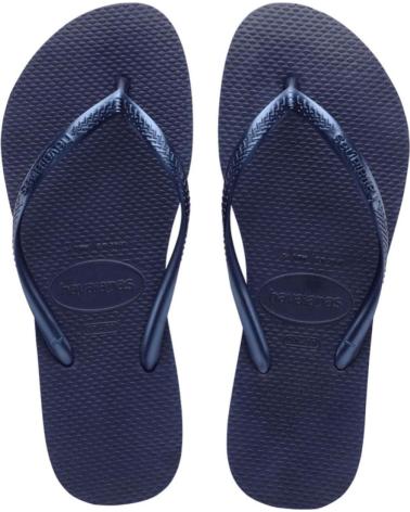 Zehansandalen für Damen HAVAIANAS CHANCLAS NAVY BLUE SLIM FLIP FLOPS 555