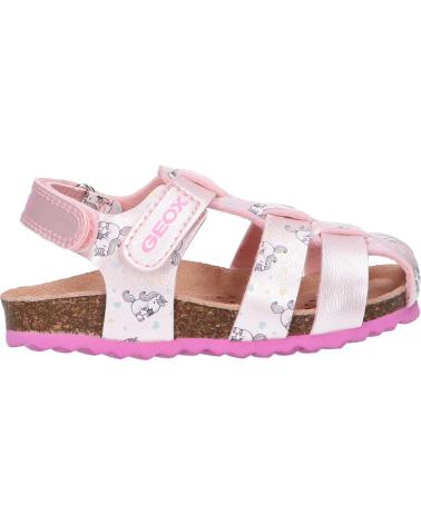 Sandali per Bambina GEOX B252RA 000NF B CHALKI C0808 LT PINK-FUCHSIA