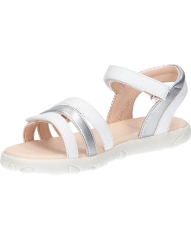 Sandali per Bambina GEOX J258ZA 054AJ J S HAITI C0007 WHITE-SILVER