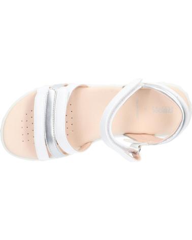 Sandali per Bambina GEOX J258ZA 054AJ J S HAITI C0007 WHITE-SILVER
