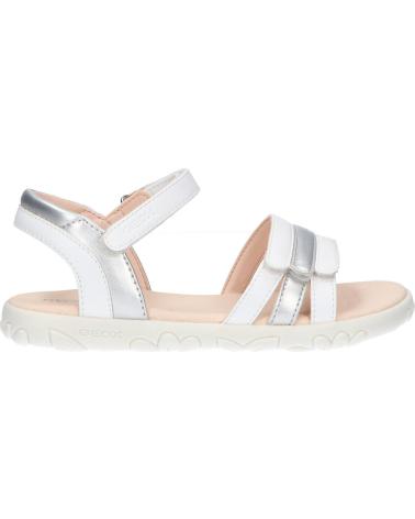 Sandali per Bambina GEOX J258ZA 054AJ J S HAITI C0007 WHITE-SILVER