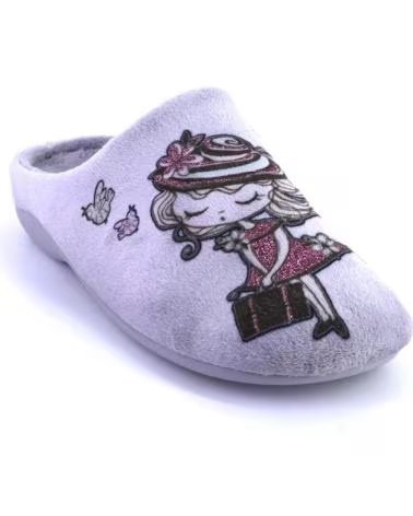 Calzado de casa de Mujer garzon 7309 247 ZAPATILLAS DE CASA DE MUJER GRIS GRIS