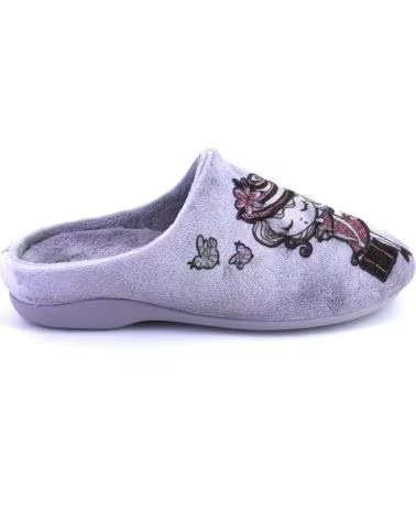 Calzado de casa de Mujer garzon 7309 247 ZAPATILLAS DE CASA DE MUJER GRIS GRIS