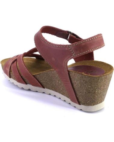 Sandali per Donna INTERBIOS 5633 SANDALIAS DE MUJER PIEL CON VELCRO TEJA