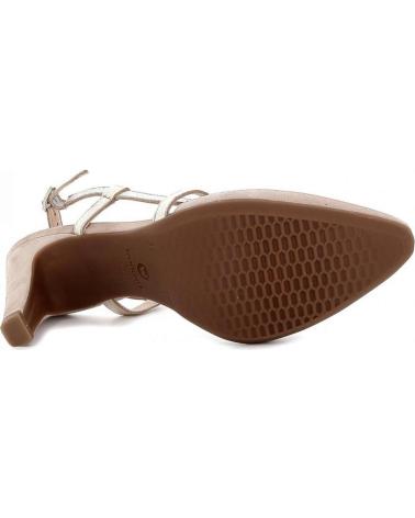Sandalias de Mujer WONDERS ZAPATOS PIEL ANTE BEIGE VESTIR ANTE-METALCRIS-TAUPE-PLATINO