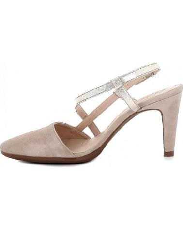 Sandalias de Mujer WONDERS ZAPATOS PIEL ANTE BEIGE VESTIR ANTE-METALCRIS-TAUPE-PLATINO