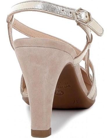 Sandalias de Mujer WONDERS ZAPATOS PIEL ANTE BEIGE VESTIR ANTE-METALCRIS-TAUPE-PLATINO