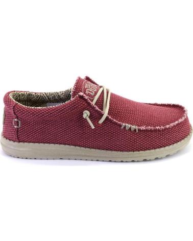 Zapatos de Hombre HEY DUDE WALLY BRAIDED LONAS DE HOMBRE MUY LIGEROS ROJO